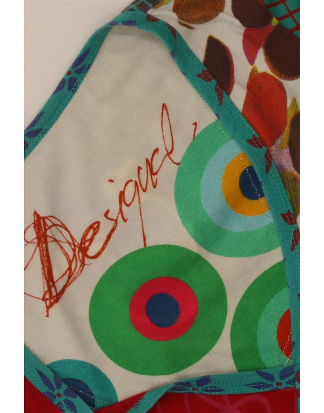 Desigual Womens Tunic Top UK 12 Medium Multicolor Floral