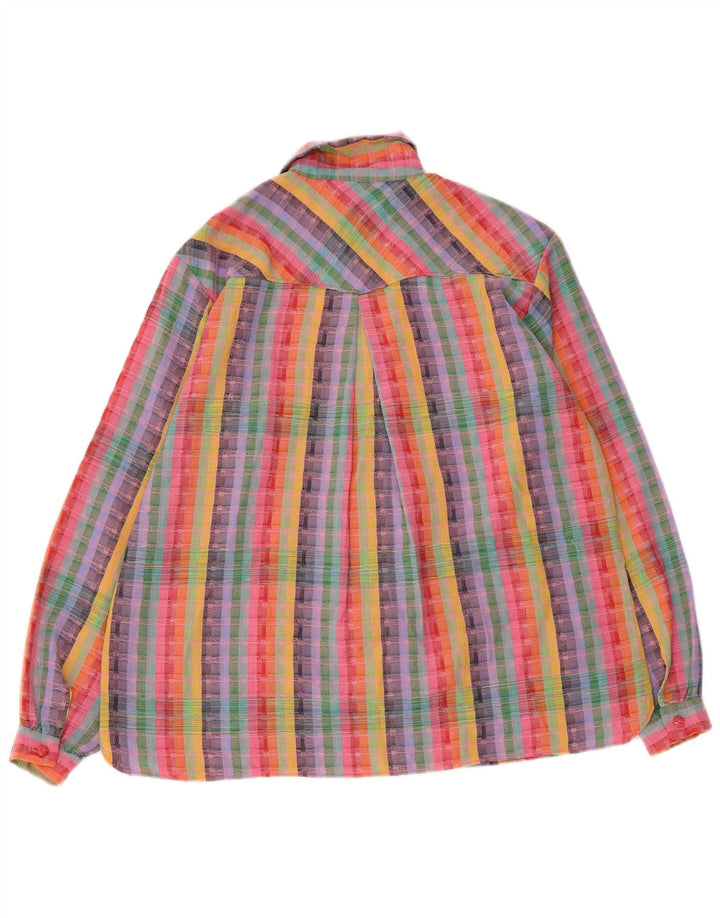 Cămașă VINTAGE pentru femei UK 18 XL, cu dungi multicolore