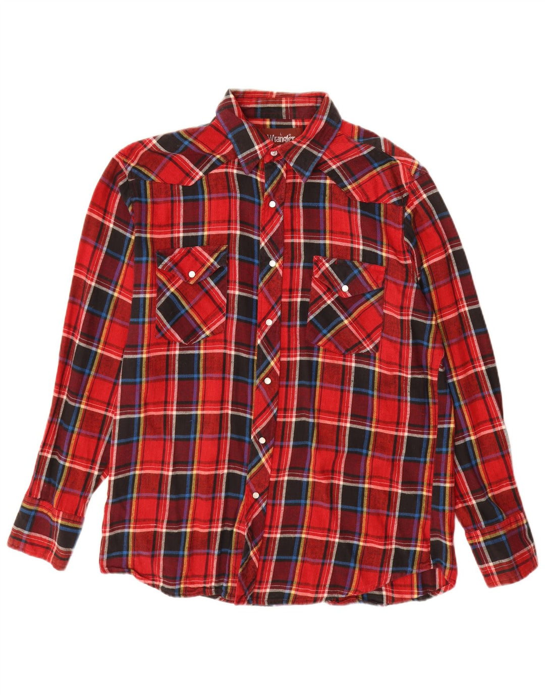 Cămașă Western Flannel Wrangler pentru bărbați, în carouri roșii mari