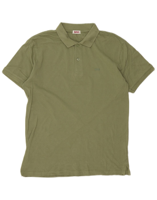 Rifle Mens Polo Shirt Large Green Cotton