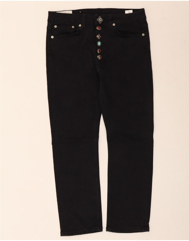 Dondup blugi de damă cropped W27 L25 bumbac negru