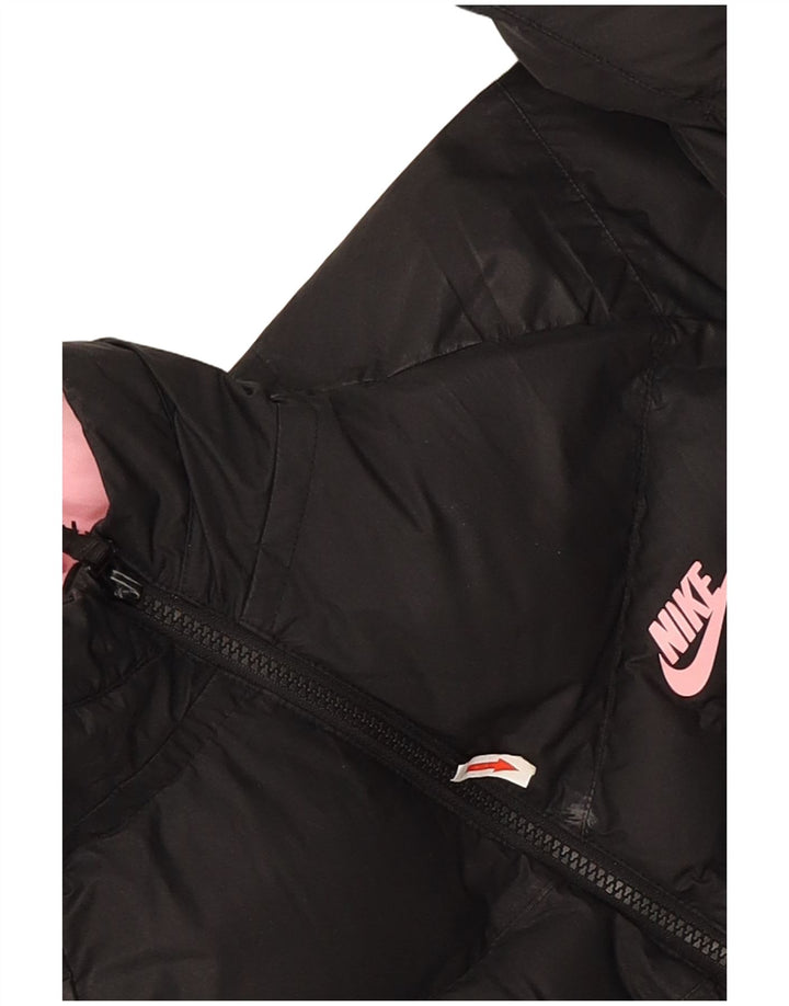 Jachetă căptușită cu glugă Nike pentru fete 13-14 ani XL poliester negru