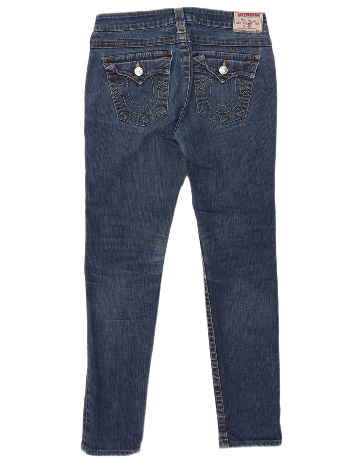 TRUE RELIGION Blugi subțiri pentru femei W30 L30 Bumbac albastru