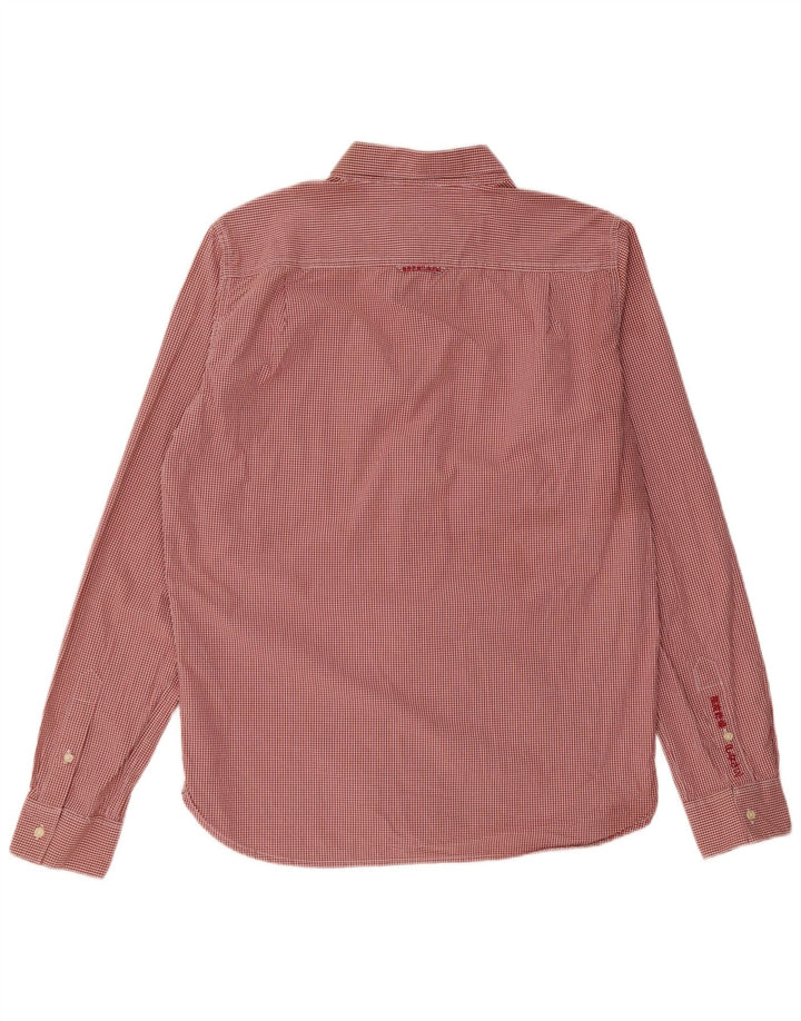 Cămașă pentru bărbați SUPERDRY XL, bumbac vichy roșu