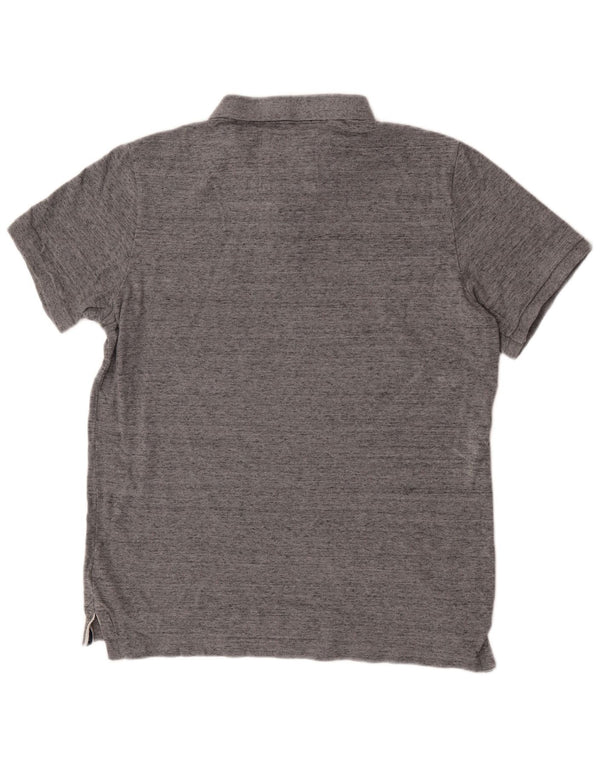 Superdry Mens Classic Fit Polo Shirt 3XL Grey Flecked Cotton