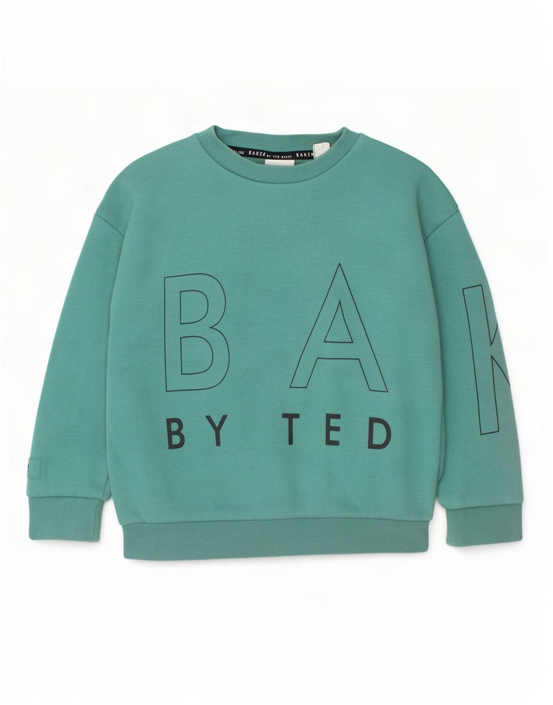 Hanorac cu grafic Ted Baker pentru băieți Pulover 4-5 ani bumbac verde
