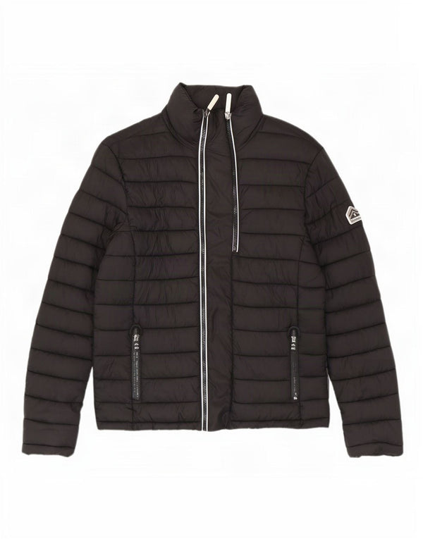 Jachetă căptușită pentru bărbați Superdry UK 38 Medium Black Nylon