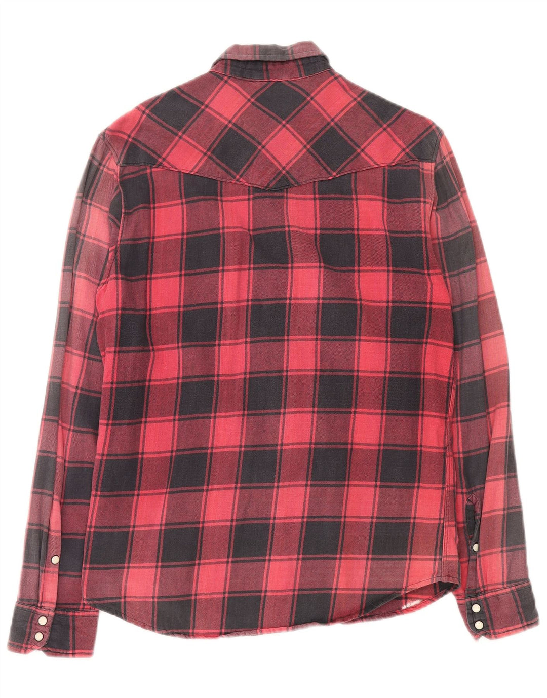 Cămașă de flanel pentru bărbați LEVI'S, bumbac cu carouri roșii medii