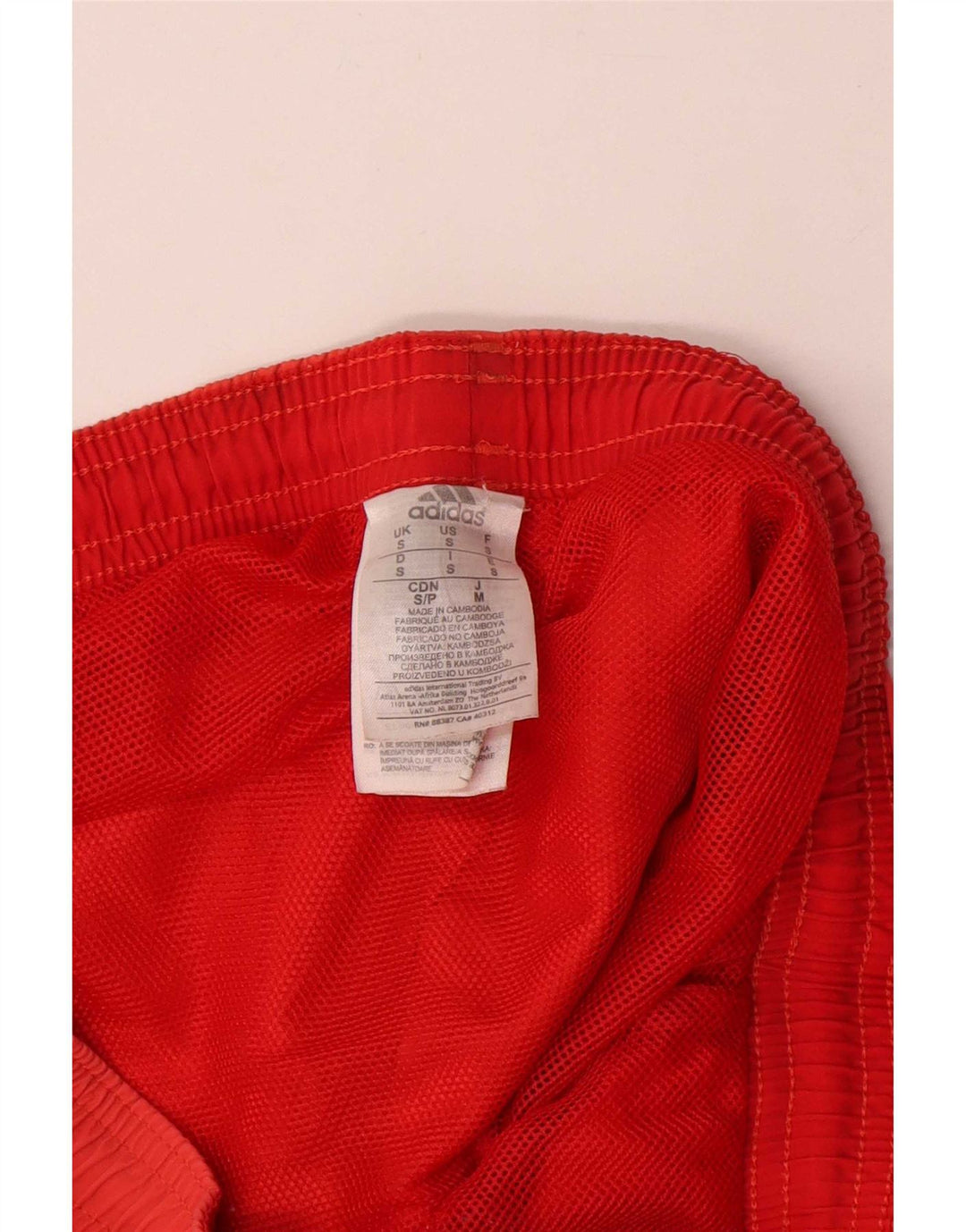 Pantaloni scurți sport pentru bărbați Adidas, roșii mici din poliamidă