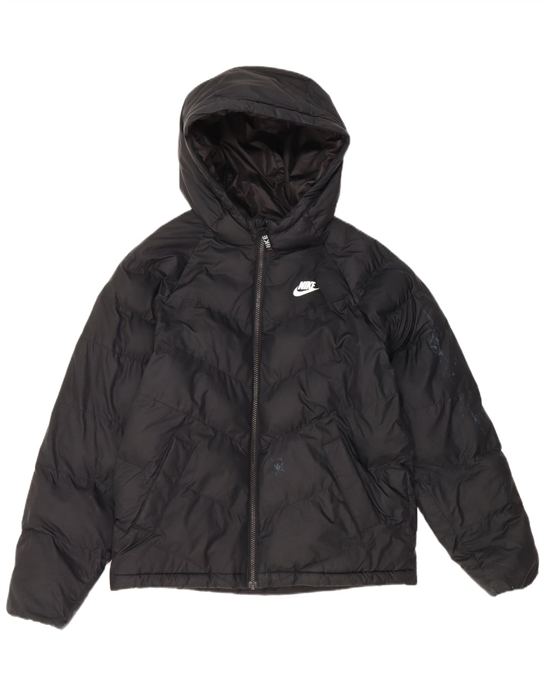Jachetă căptușită cu glugă Nike pentru băieți 13-14 ani XL poliester negru
