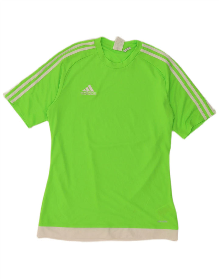 Tricou Adidas Climalite pentru bărbați Top mic verde poliester color bloc