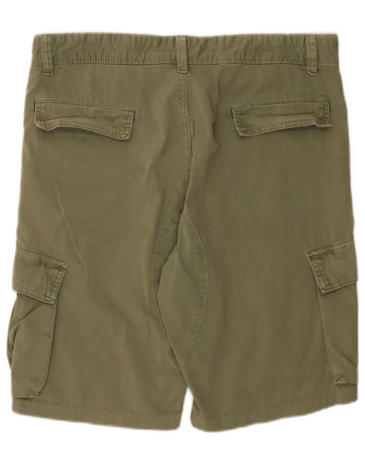 Pantaloni scurți cargo Yes Zee pentru bărbați W33, bumbac mediu kaki