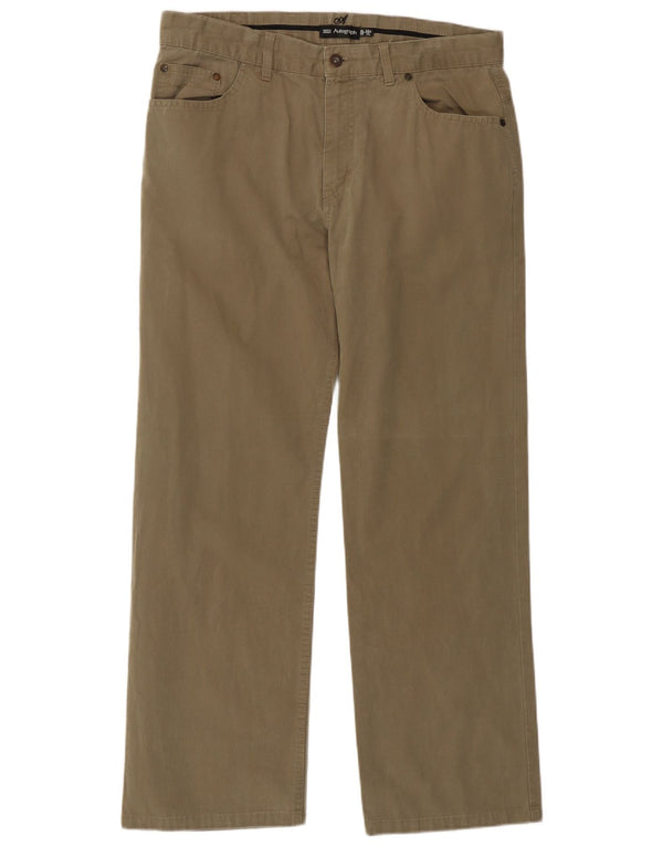 Marks & Spencer Mens Autograph Straight Casual Trousers W34 L31 Khaki