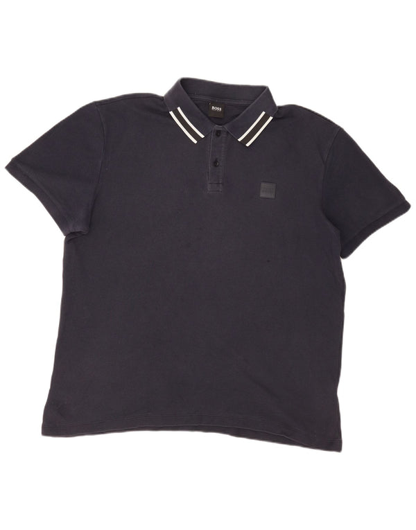 Tricou polo pentru bărbați Hugo Boss XL, bumbac bleumarin