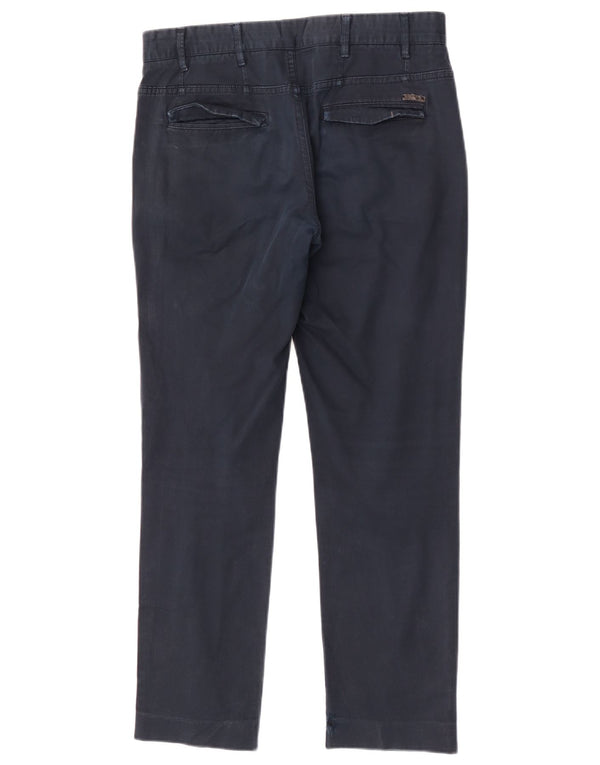 Pantaloni chino drepți pentru bărbați Zara EU 40 Mediu L31 L29 Bumbac bleumarin
