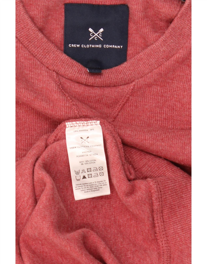 CREW CLOTHING Pulover pentru bărbați cu gât roșu, bumbac mediu roșu