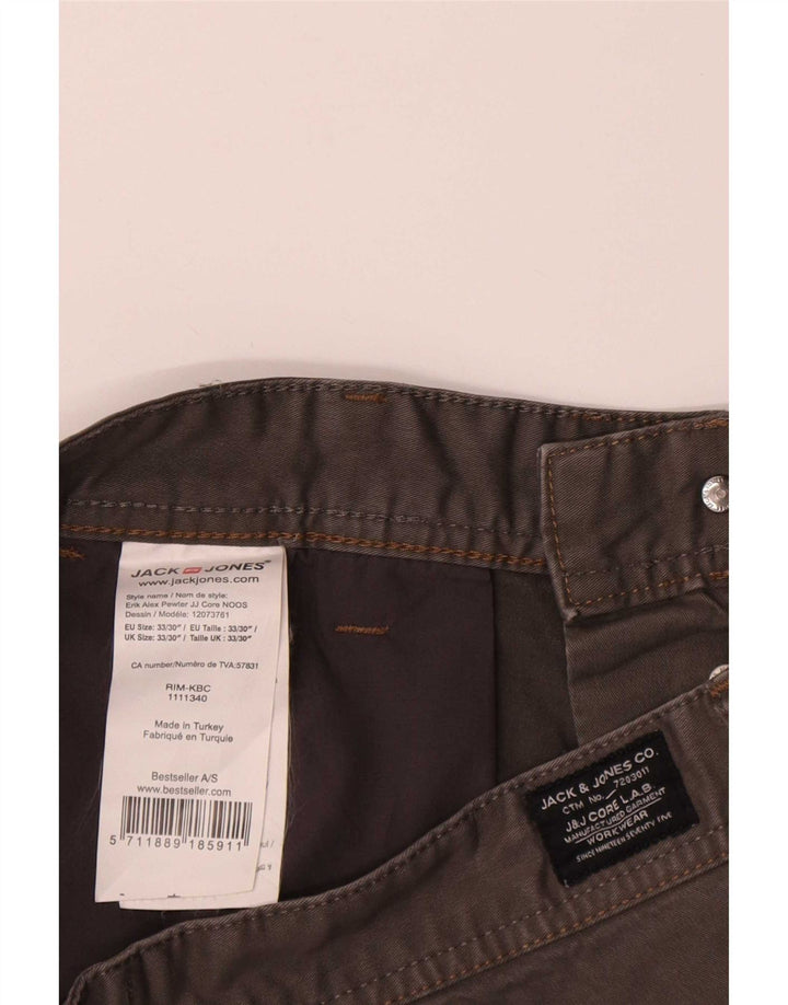 Pantaloni scurți chino Jack & Jones pentru bărbați, medii W33, bumbac gri