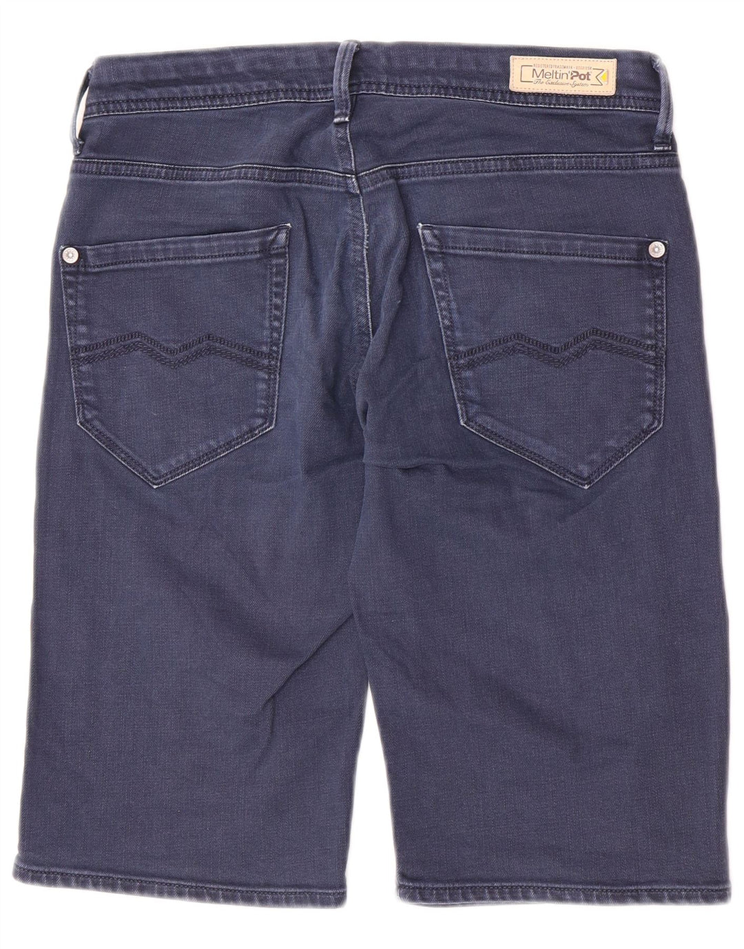 Pantaloni scurți din denim pentru bărbați Meltin' Pot W31, bumbac, albastru bleumarin mediu