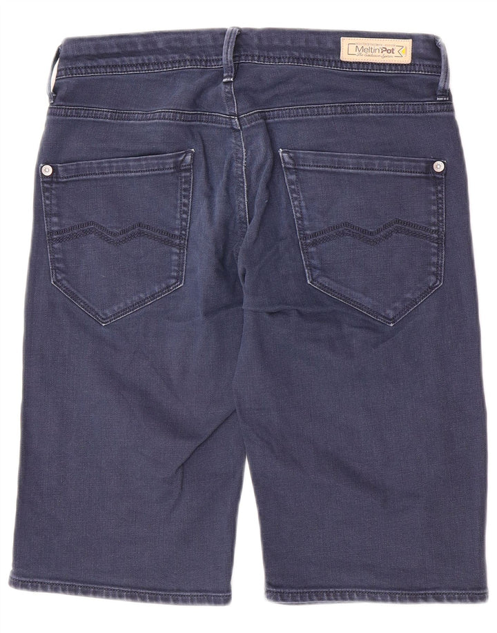 Pantaloni scurți din denim pentru bărbați Meltin' Pot W31, bumbac, albastru bleumarin mediu