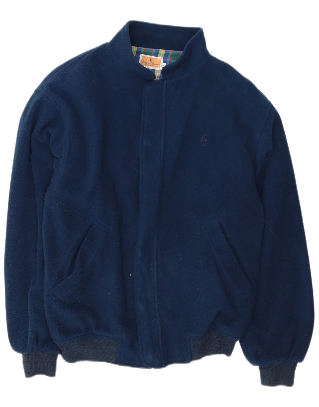 Jachetă Bomber Fleece pentru bărbați Conte of Florence UK 40 Poliester mare bleumarin