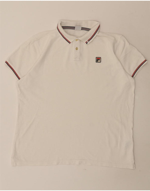 Tricou Polo Fila Bărbați IT 54 XL Bumbac cu dungi albe
