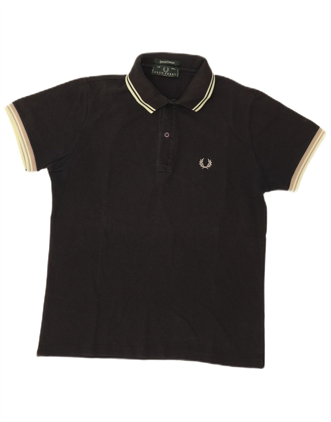 Cămașă polo Fred Perry pentru bărbați, bumbac mediu negru