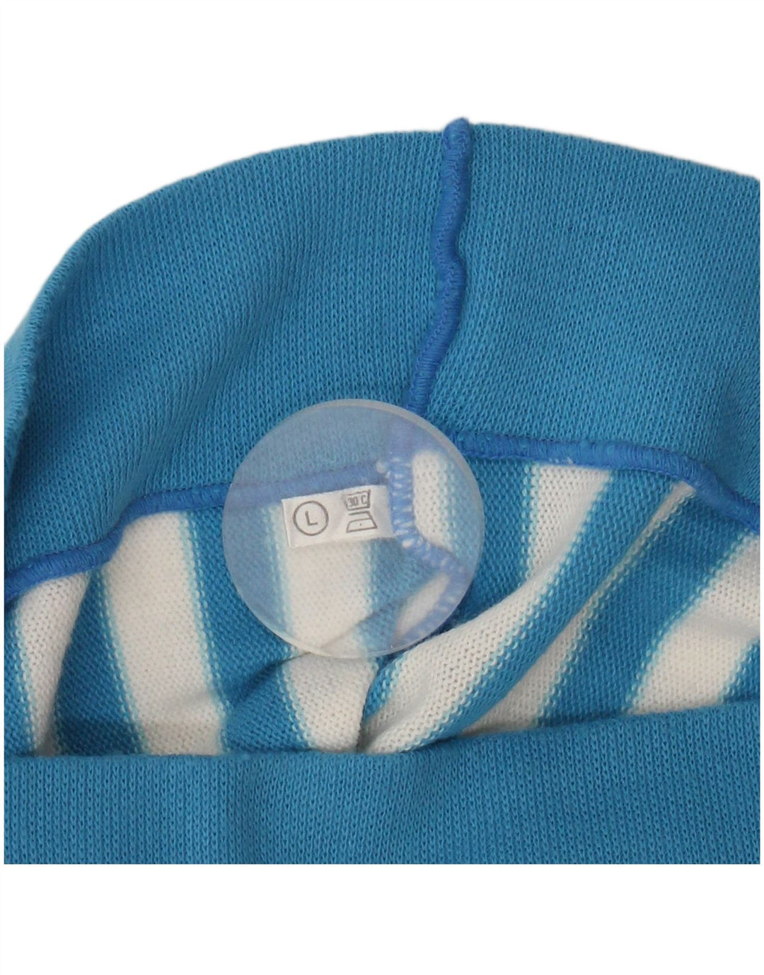 Bluză vintage pentru femei UK 16 mare poliacrilic cu dungi albastre