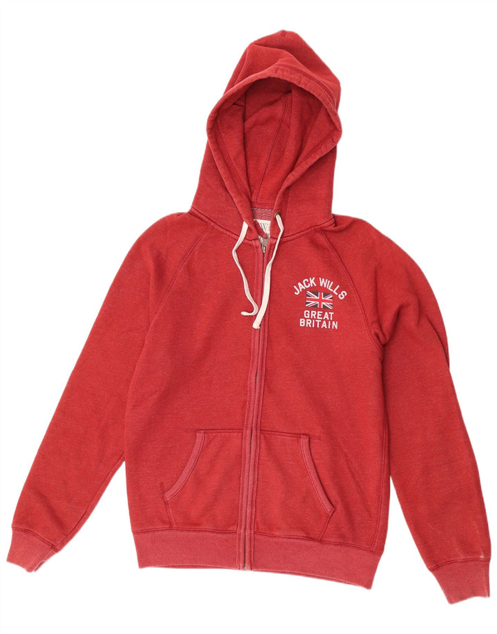 Pulover Jack Wills pentru bărbați, cu fermoar grafic, bumbac roșu mediu