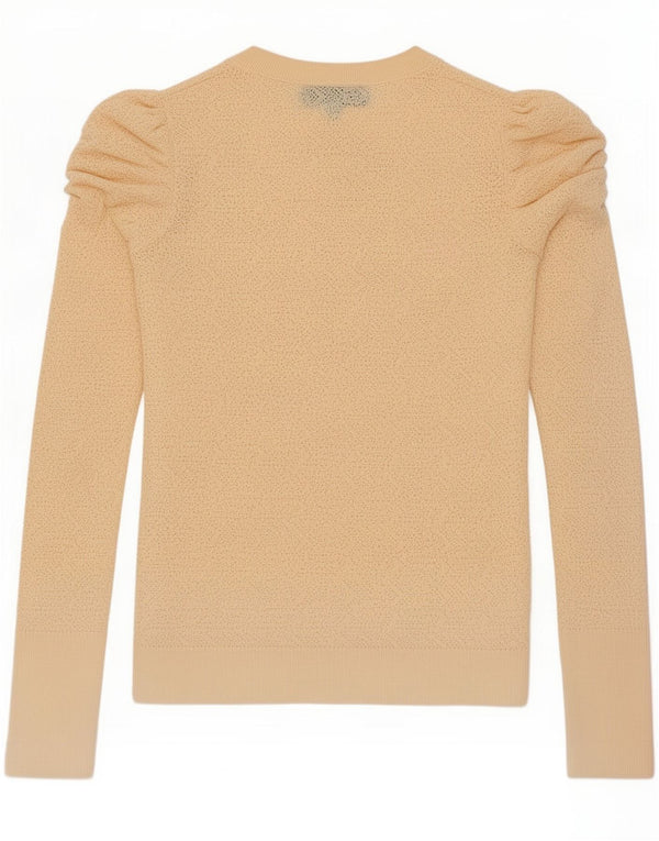 Top femeie Zara cu mânecă lungă UK 12 Medium Bej Viscoză