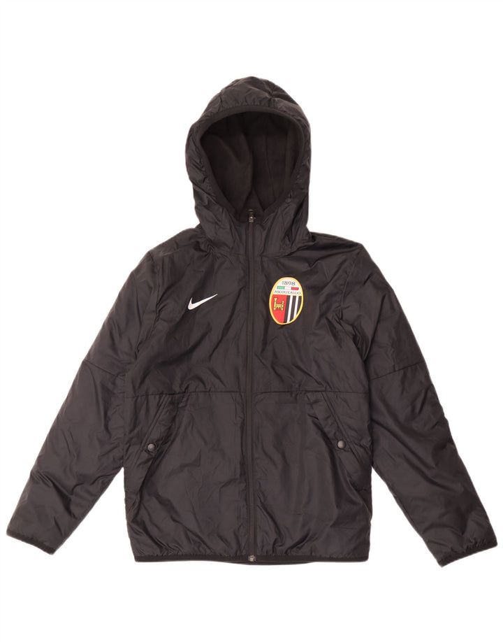 Jachetă de vânt cu glugă Nike pentru băieți 12-13 ani Poliester negru mediu