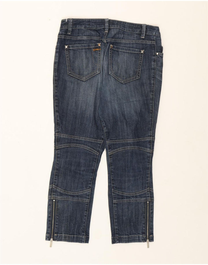 KAREN MILLEN Blugi tăiați subțiri pentru femei UK 10 Small W29 L24 Blue