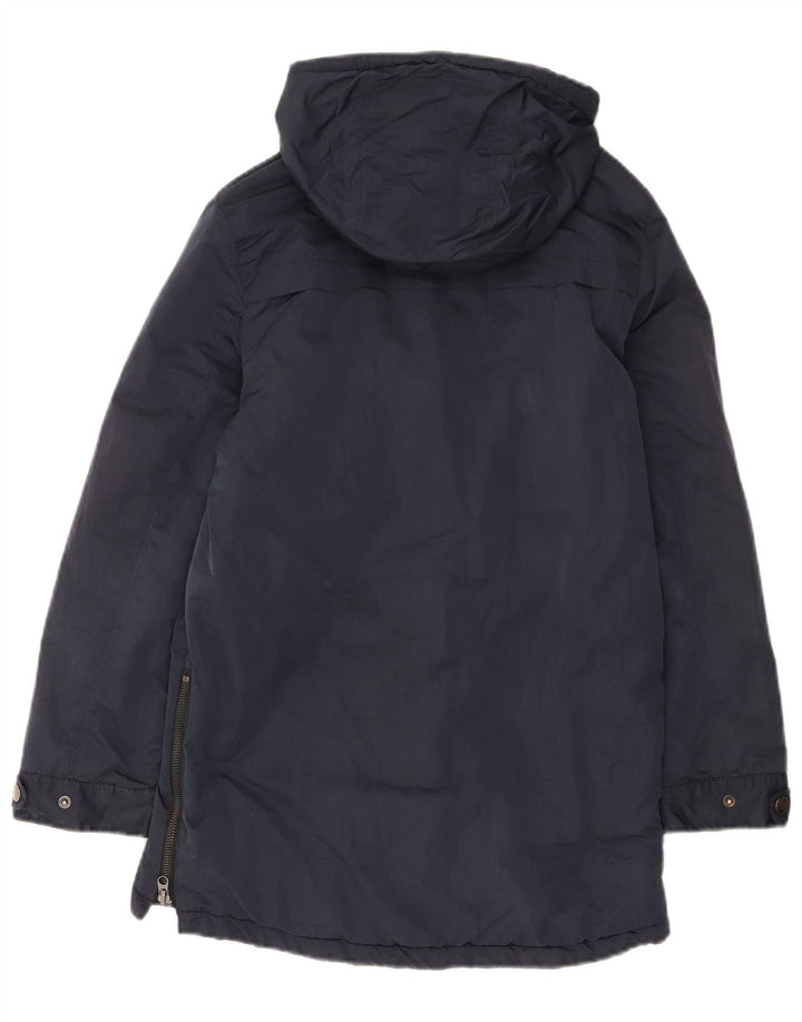 Jachetă parka cu glugă ZARA pentru băieți, 11-12 ani, nailon bleumarin