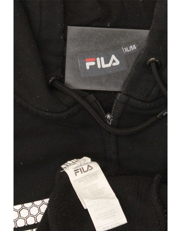 Pulover Fila pentru bărbați Graphic Zip XL poliester negru