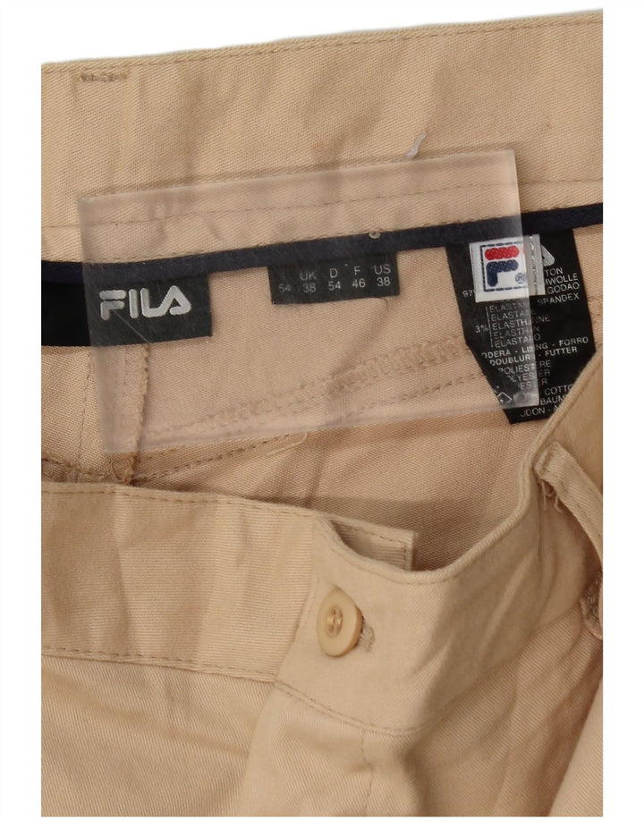 Pantaloni chino drepți pentru bărbați FILA L38 L32 bumbac bej
