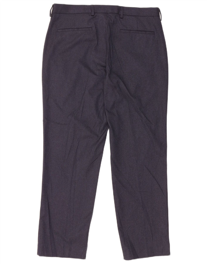 Marks & Spencer Pantaloni drepți pentru bărbați L34 L29 Poliester bleumarin