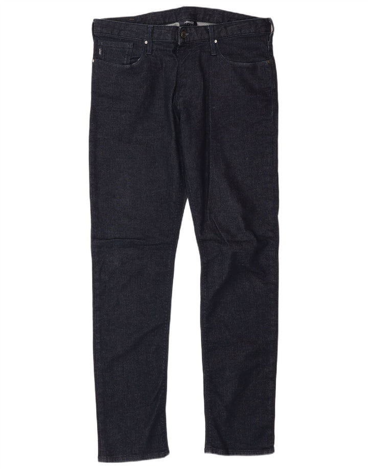 Blugi slim pentru bărbați Armani W32 L32 bumbac bleumarin