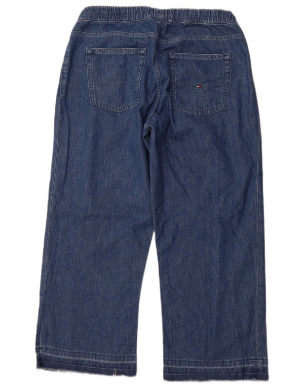 TOMMY HILFIGER Jeans Capri pentru fete cu picioare largi 15-16 ani W28 L23 albastru bumbac
