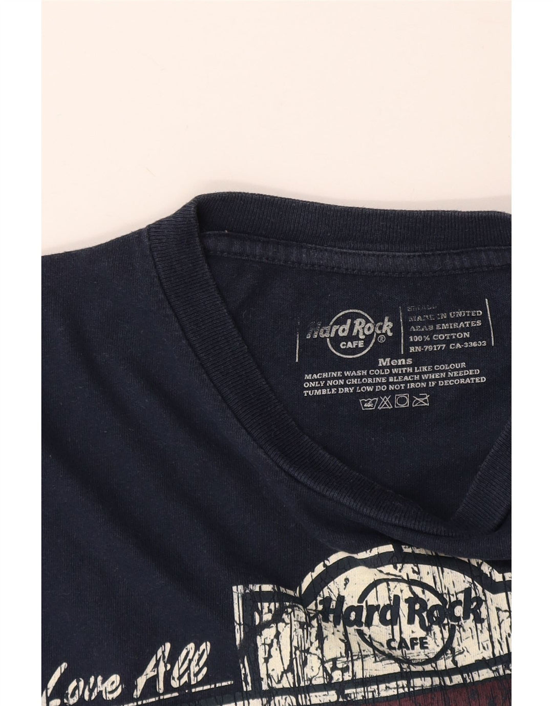 HARD ROCK CAFE Tricou cu grafic Florență pentru bărbați Top mic din bumbac bleumarin
