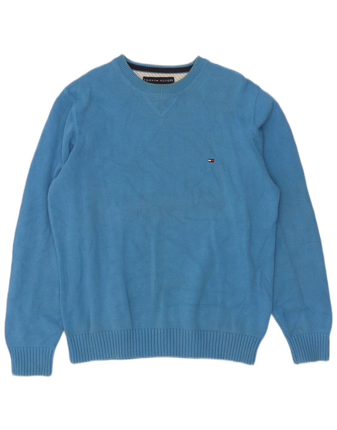 Pulover Tommy Hilfiger pentru bărbați, cu gât crew, bumbac albastru mediu