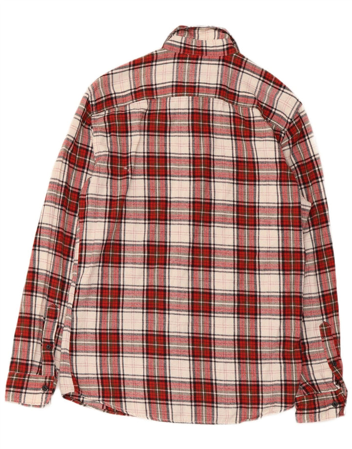 Cămașă de flanel Jack & Jones pentru bărbați, bumbac cu carouri roșii medii