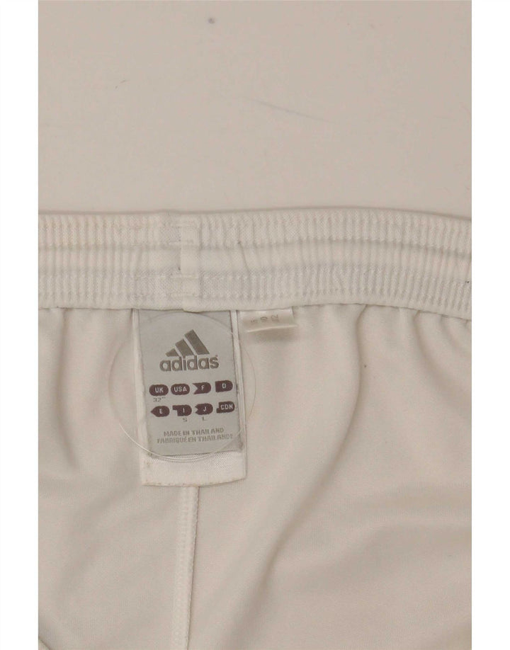 Pantaloni scurți sport Adidas pentru bărbați, poliester alb mediu