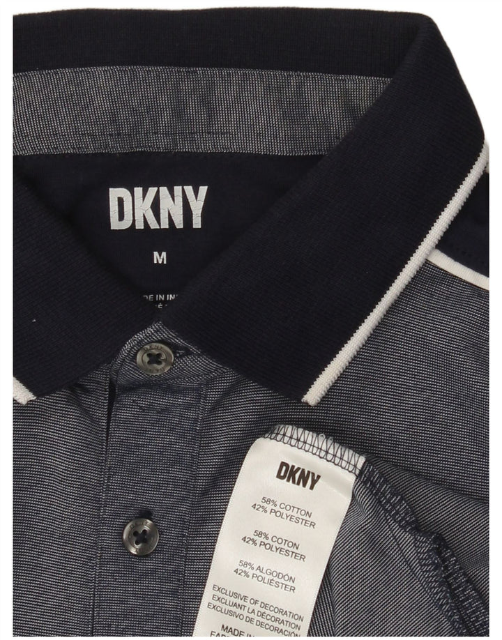 Tricou polo pentru bărbați DKNY, bumbac, albastru bleumarin mediu