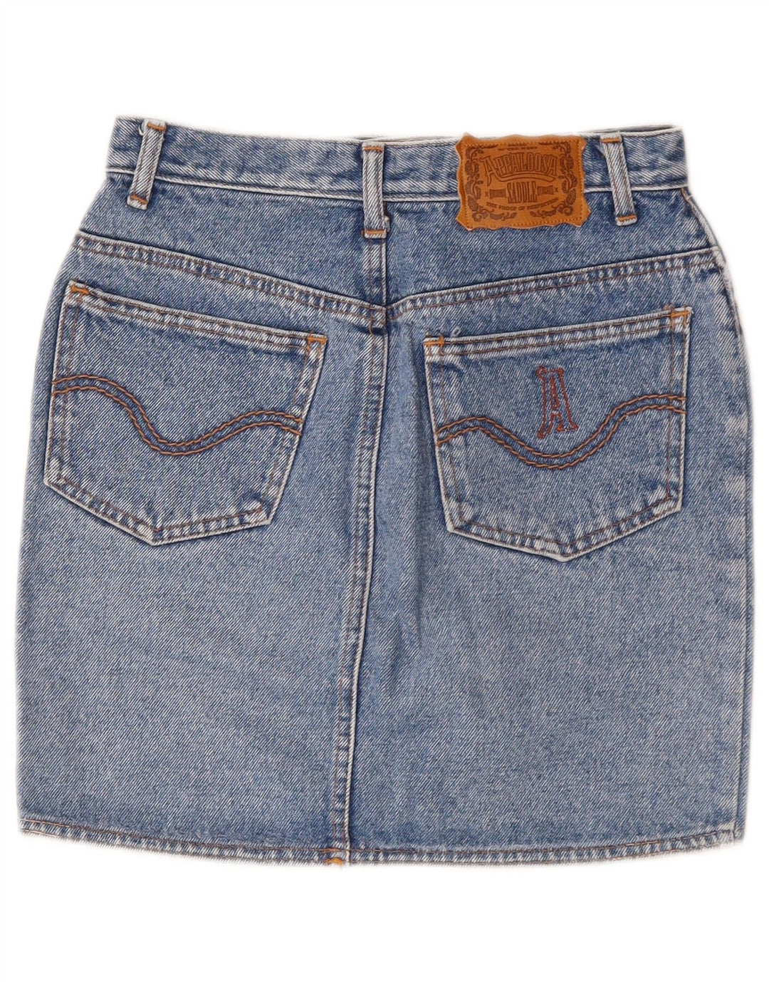 Fusta Mini denim Vintage pentru femei W26 Small Blue
