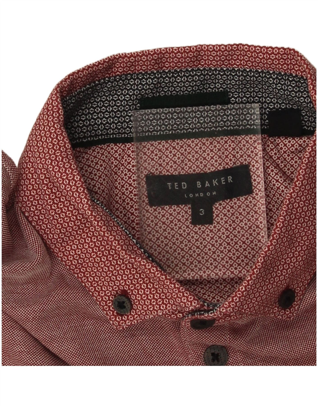 Tricou polo pentru bărbați Ted Baker Mărimea 3 Medium Burgundy Modal