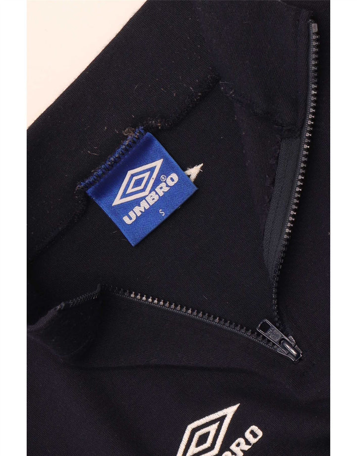 Pulover pentru bărbați Umbro Crop, cu fermoar, cu gât, bleumarin, mic