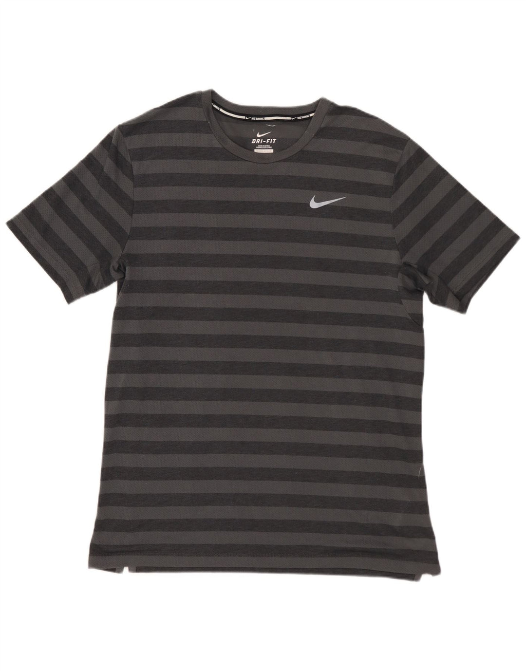 Tricou Nike Dri Fit pentru bărbați Top Mediu Gri Poliester cu dungi