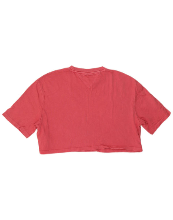 Tricou cu grafic supradimensionat pentru femei Tommy Hilfiger Top UK 10 Small Pink