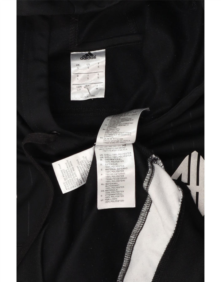Pulover cu glugă grafic pentru bărbați Adidas, mic, negru, poliester