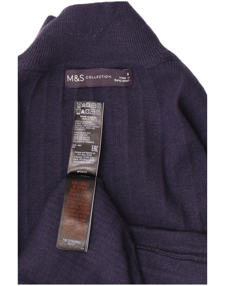 MARKS & SPENCER Pulover cu gât țestoasă pentru femei UK 8 Mic bleumarin