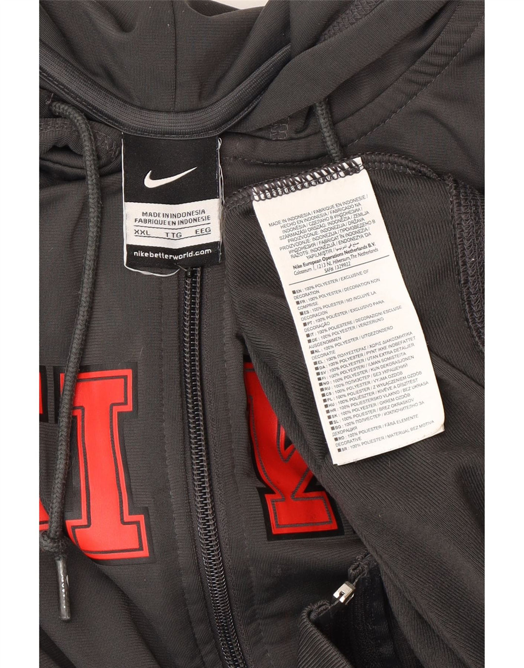 Pulover Nike Graphic Zip pentru bărbați, poliester gri 2XL